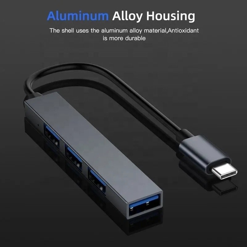 타입 C 인터페이스 4 인 1 14 포트 허브 타입 C OTG USB 3.0 2.0 어댑터 알루미늄 합금