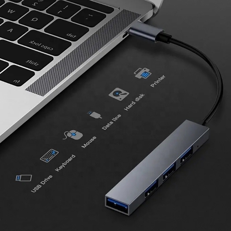 타입 C 인터페이스 4 인 1 14 포트 허브 타입 C OTG USB 3.0 2.0 어댑터 알루미늄 합금