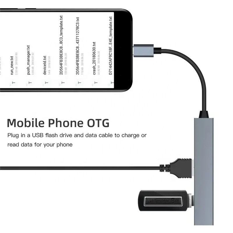 타입 C 인터페이스 4 인 1 14 포트 허브 타입 C OTG USB 3.0 2.0 어댑터 알루미늄 합금