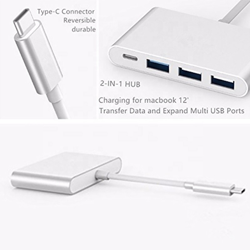 USB 3.1 인터페이스 4인 1 C형 허브 데이터 전송 속도를 위한 다중 어댑터