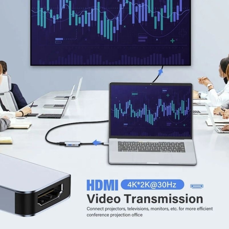 4K HDMI USB3.0 USB 3.0 USB 3.0 C형 PD와 USB 3.1 / USB C형 허브 어댑터 도킹 스테이션