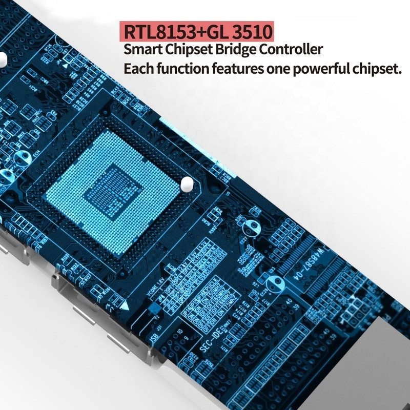 USB 3.1 타입 C ~ 9 포트 USB3.0 허브와 기가비트 이더넷 RJ45 랜 포트 어댑터 회색