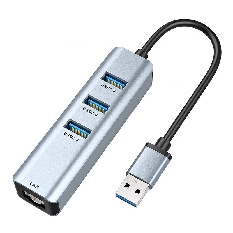 USB 3.0에서 6 포트 USB 허브 및 1000Mbps 이더넷 어댑터
