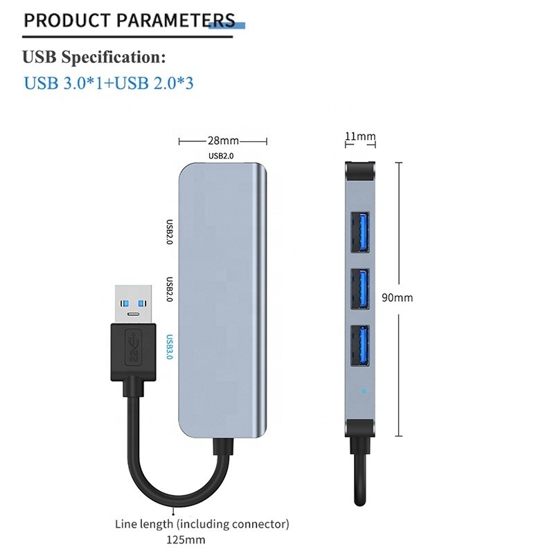 USB 3.0 3x USB 2.0 여성 출력 허브 2-4 포트 USB 3.0/2.0 멀티 파워 패스트 확장기