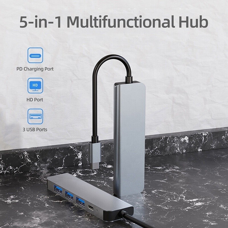 맞춤형 6 인 1 USB C 타입 C 허브 4K HDMI 및 USB 3.0 Macbook OEM / ODM
