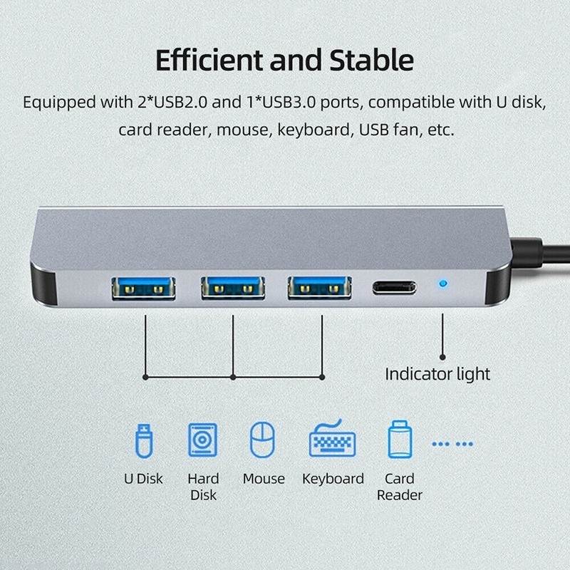 맞춤형 6 인 1 USB C 타입 C 허브 4K HDMI 및 USB 3.0 Macbook OEM / ODM