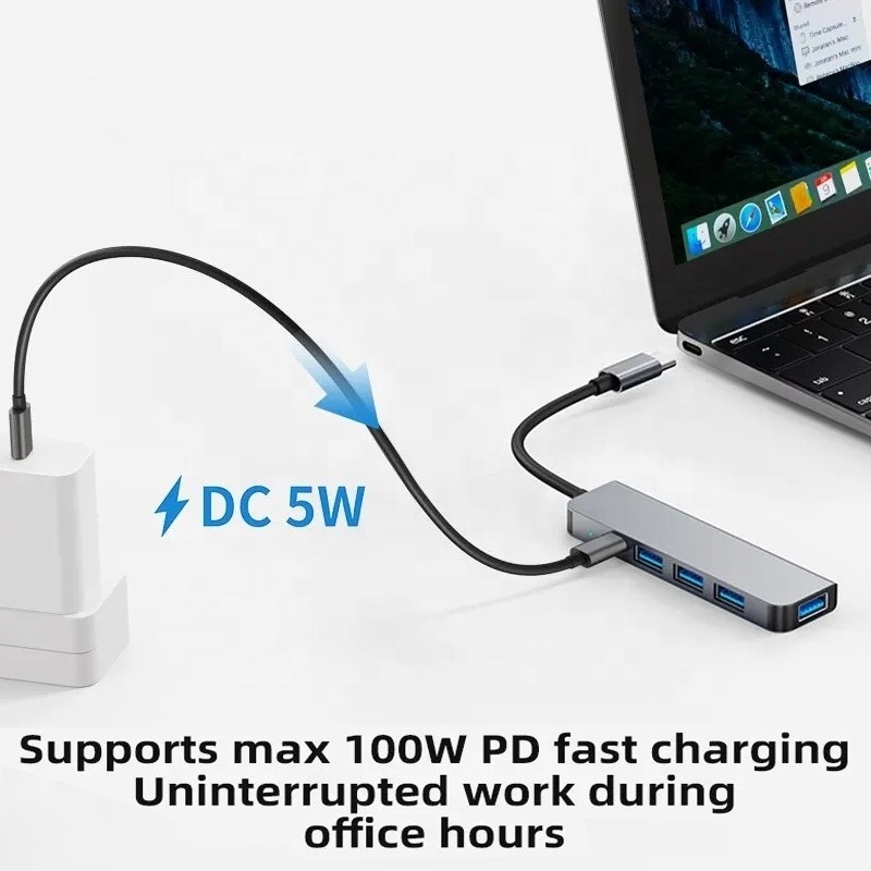 9인1 USB C 타입 C 어댑터 허브 100W PD 충전 및 USB3.0 3*USB2.0 출력