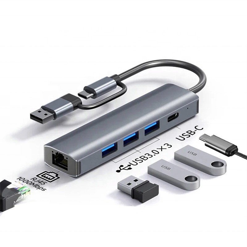 12인1 멀티포트 어댑터 USB C 허브 도킹 스테이션 USB 3.1 인터페이스와 RJ45 기가비트 이더넷