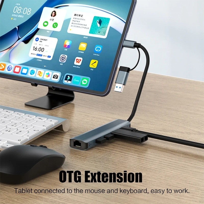 12인1 멀티포트 어댑터 USB C 허브 도킹 스테이션 USB 3.1 인터페이스와 RJ45 기가비트 이더넷