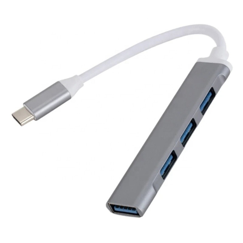 알루미늄 4 포트 USB C 타입-C 대 USB 3.0 2.0 데이터 허브 고속 데이터 전송
