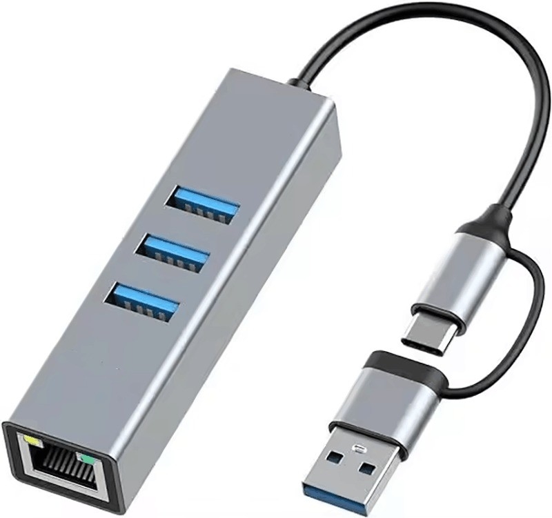 USB 타입 C에서 이더넷 어댑터 14 USB 포트 1000 Mbit/s 기가비트 RJ45 LAN 허브