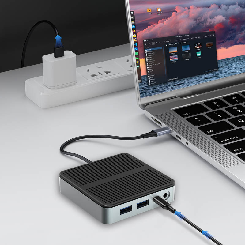 9인1 고속 데이터 전송 USB 3.0 포트 허브 타입 C 포트 HDMI 어댑터