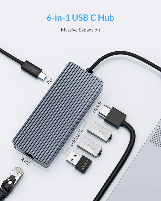 TYPE-C 남성 11 인 1 허브 컴퓨터 노트북 도킹 스테이션 어댑터 1000Mbps RJ45 및 USB-C PD