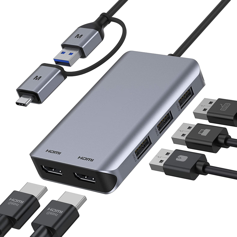 USB 3.1 인터페이스 타입 10인1 타입 C 허브 고속 데이터 전송 및 충전