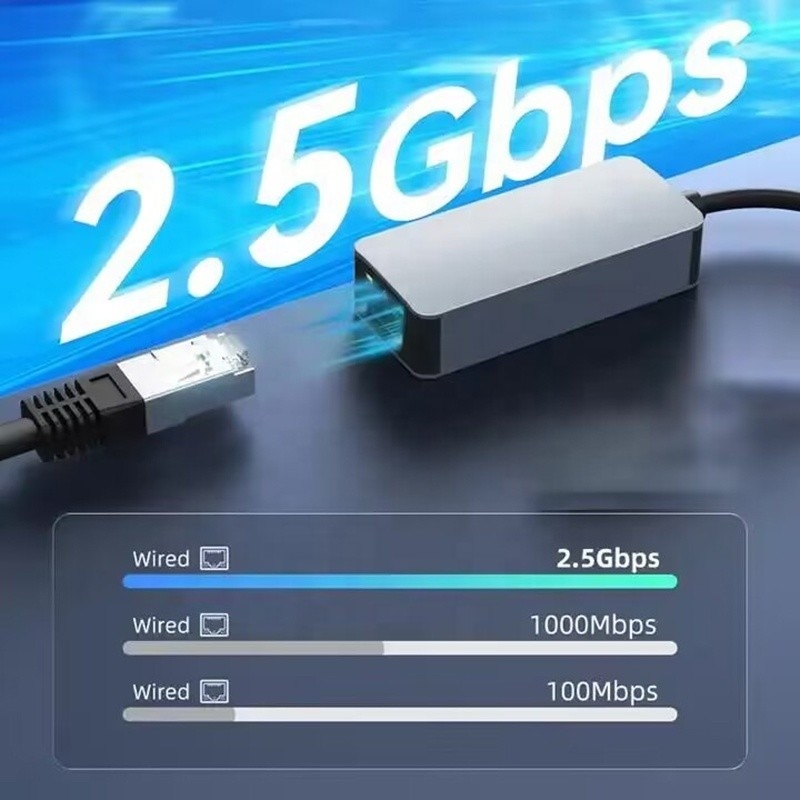 2in1 알루미늄 USB 3.0 타입 C 이더넷 어댑터 빠르고 안정적인 네트워크 연결