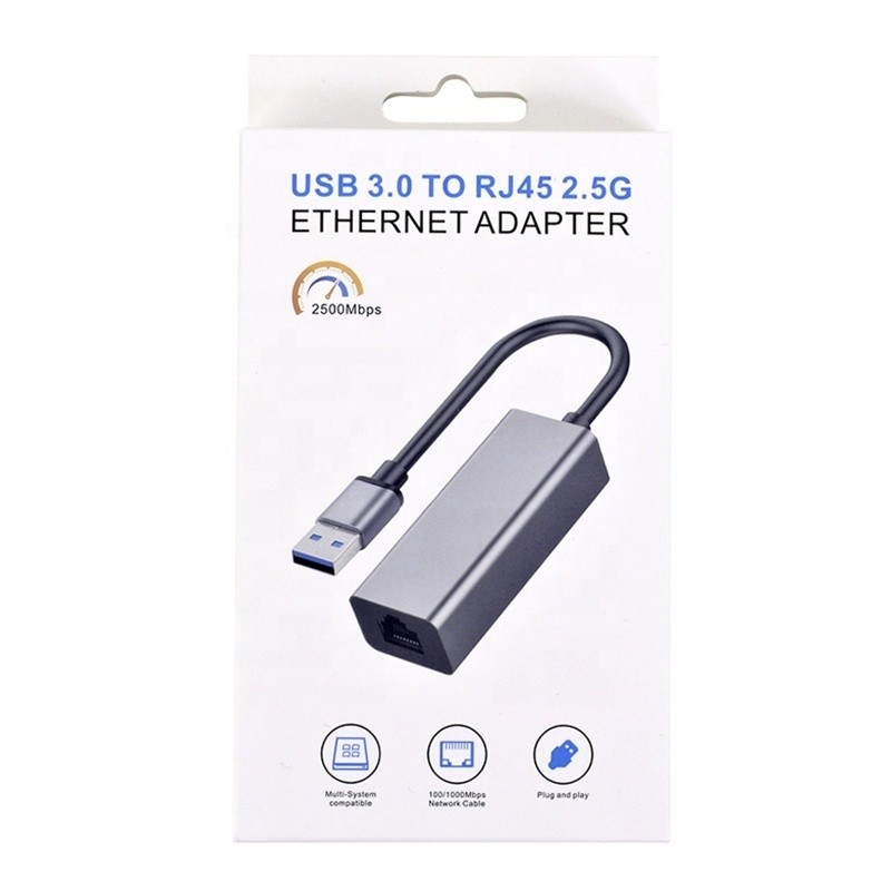 2500Mbps 초고속 2.5G USB 3.0 네트워크 카드 어댑터와 2.5G 기가비트 이더넷