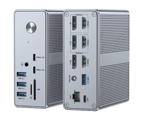 전력 공급 최대 120W USB-C 허브 도킹 스테이션과microSD3.0 카드 리더