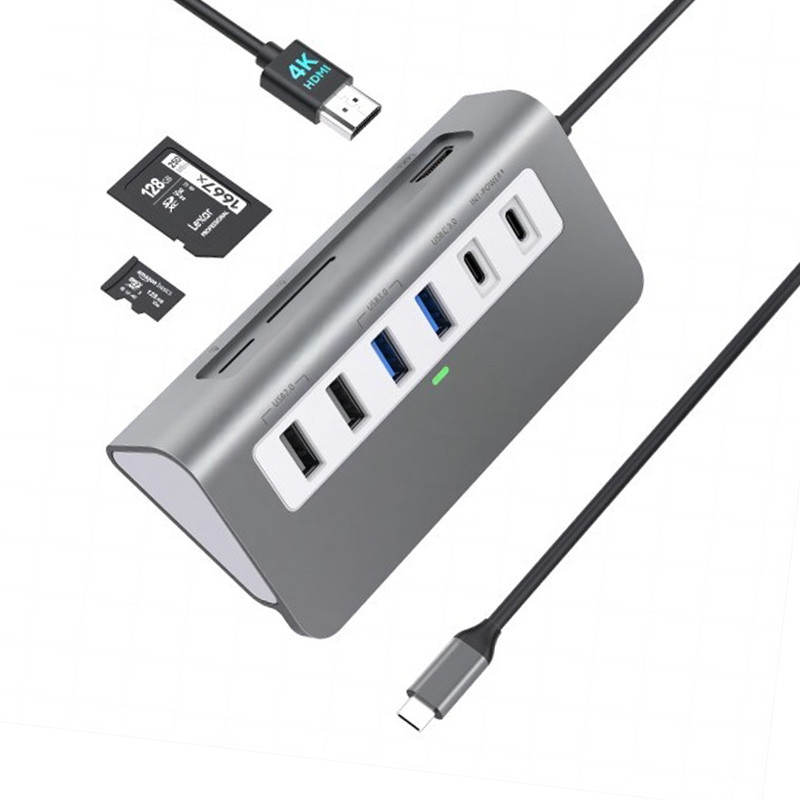 USB 3.1 인터페이스 4인 1 C형 허브 데이터 전송 속도를 위한 다중 어댑터
