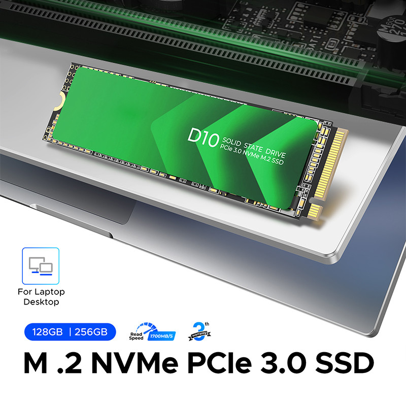 하이 스피드 PCIe 3.0 인터페이스 M.2 SSD 128GB 용량 및 SATA 6Gb/s 컨트롤러