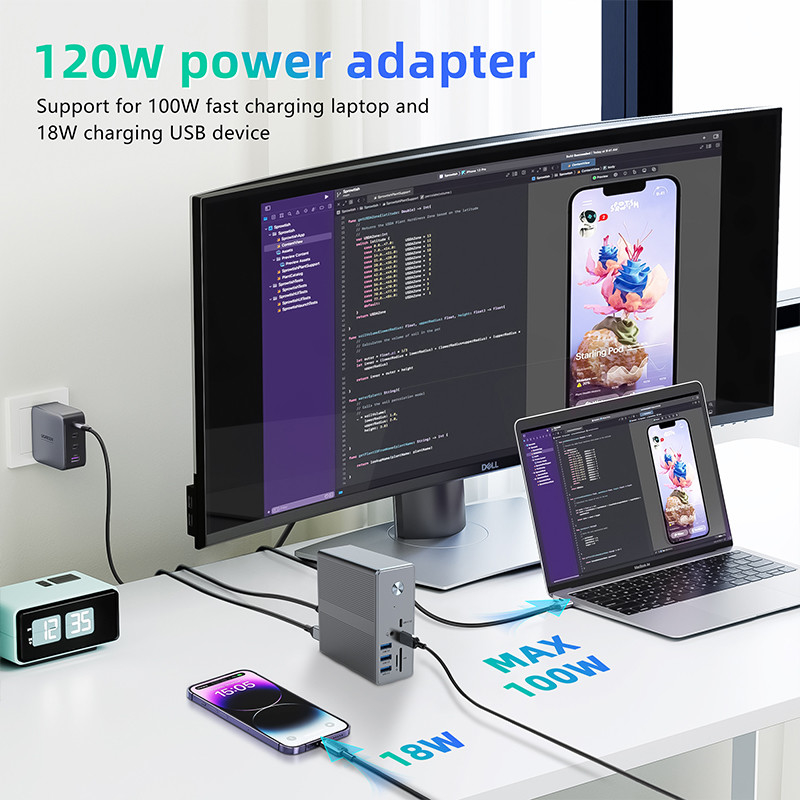 OEM 지원 및 1K 디스플레이 지원과 함께 Windows 8K 디스플레이를 위한 높은 호환성 USB C 어댑터