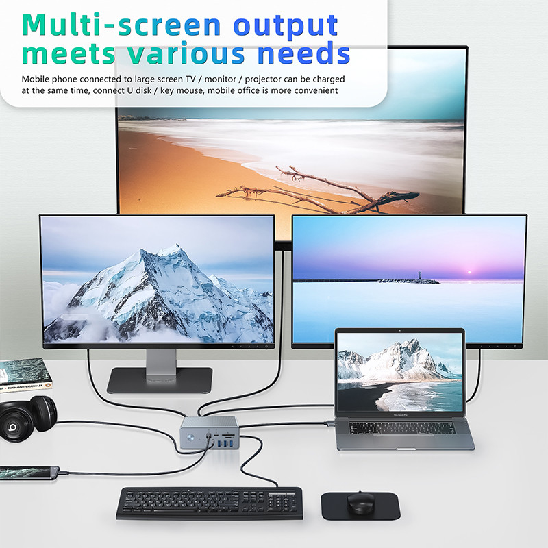 OEM 지원 및 1K 디스플레이 지원과 함께 Windows 8K 디스플레이를 위한 높은 호환성 USB C 어댑터