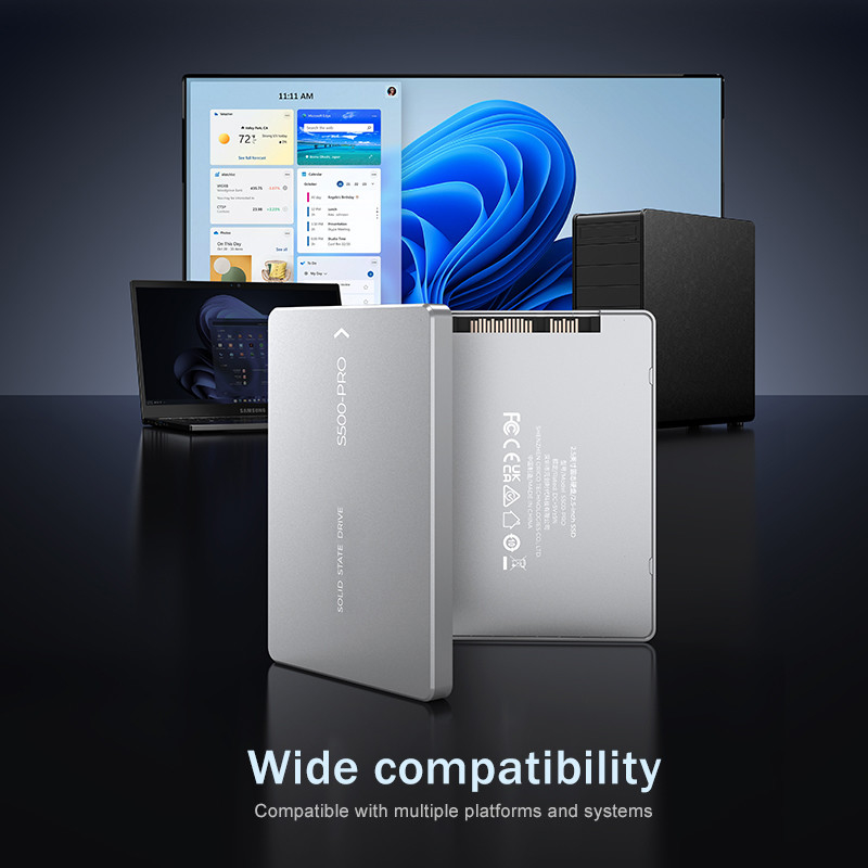 최대 4TB SSD 충격 저항 350G 0.5ms에서 0°C에서 55°C 충격 저항