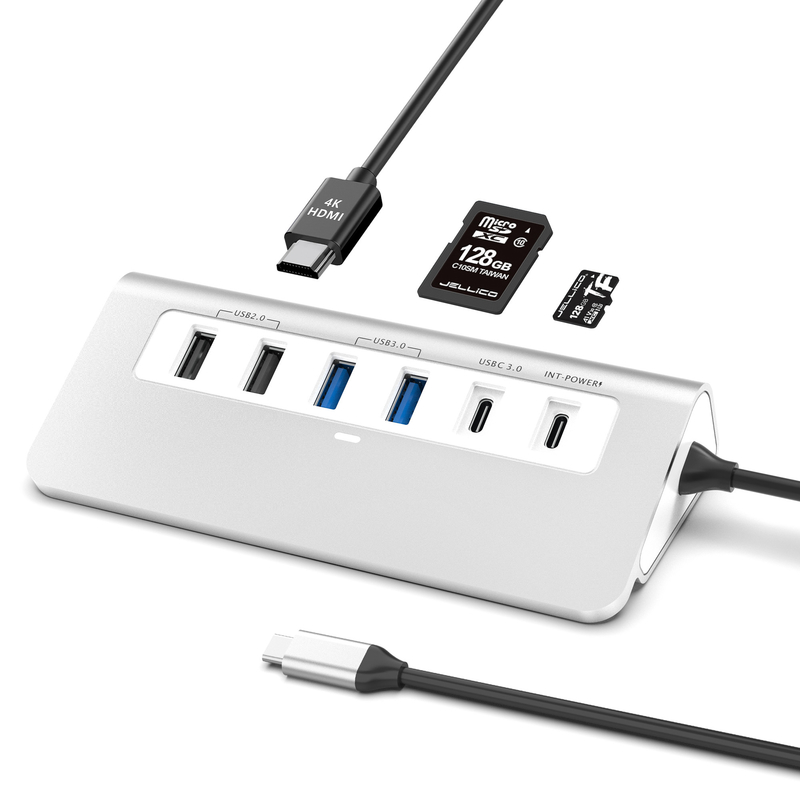 추가 기능 사용자 설명서와 컴팩트 디자인 포함 된 9 in 1 USB-C 도킹 스테이션