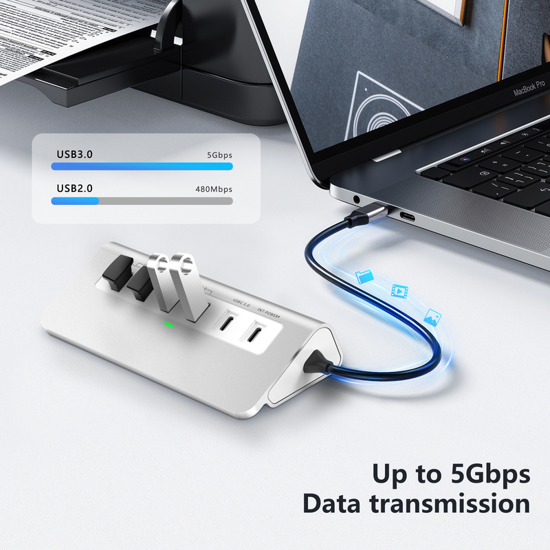 추가 기능 사용자 설명서와 컴팩트 디자인 포함 된 9 in 1 USB-C 도킹 스테이션