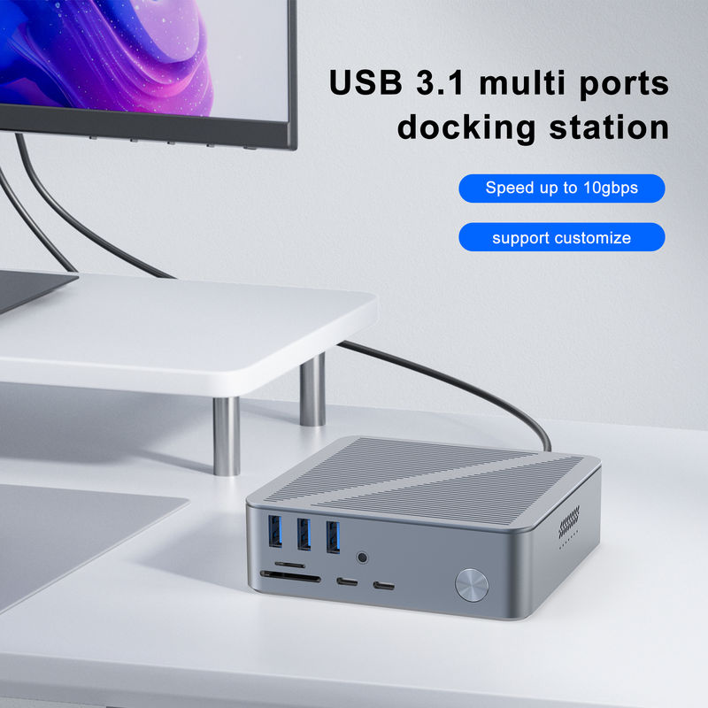 데스크탑 USB-C 도킹 스테이션 HDMI 4K 해상도 디스플레이 포트 USB C 3.1 노트북 PC용