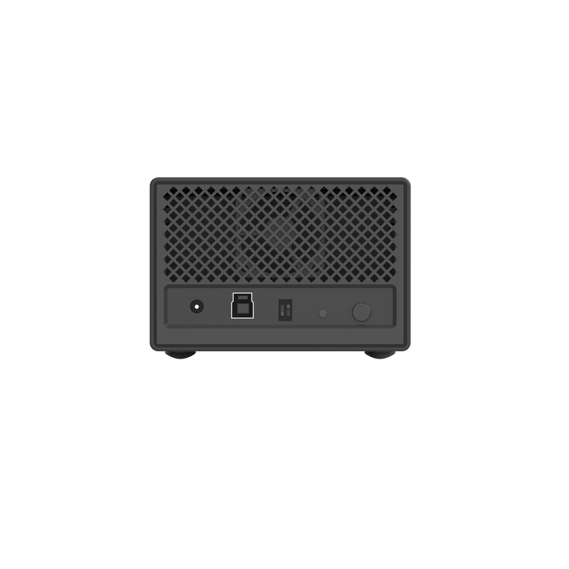 4 베이 항공기 등급 알루미늄 합금 RAID HDD 장착장치, 하드웨어 RAID 6 모드 및 듀얼 10Gbps 타입-C DAS 저장 배열