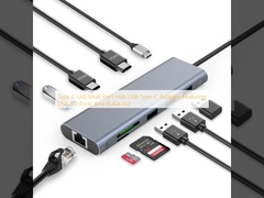 USB 3.0 포트 및 RU6A-H2를 갖춘 USB 타입 C USB 멀티 포트 허브 USB 타입 C 어댑터