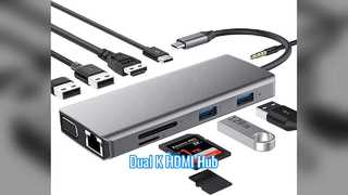 0 USB C 허브 듀얼 K 60Hz HDMI 어댑터